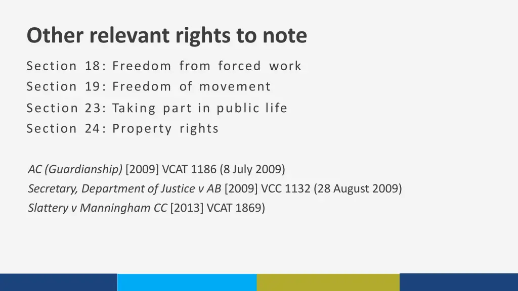 other relevant rights to note