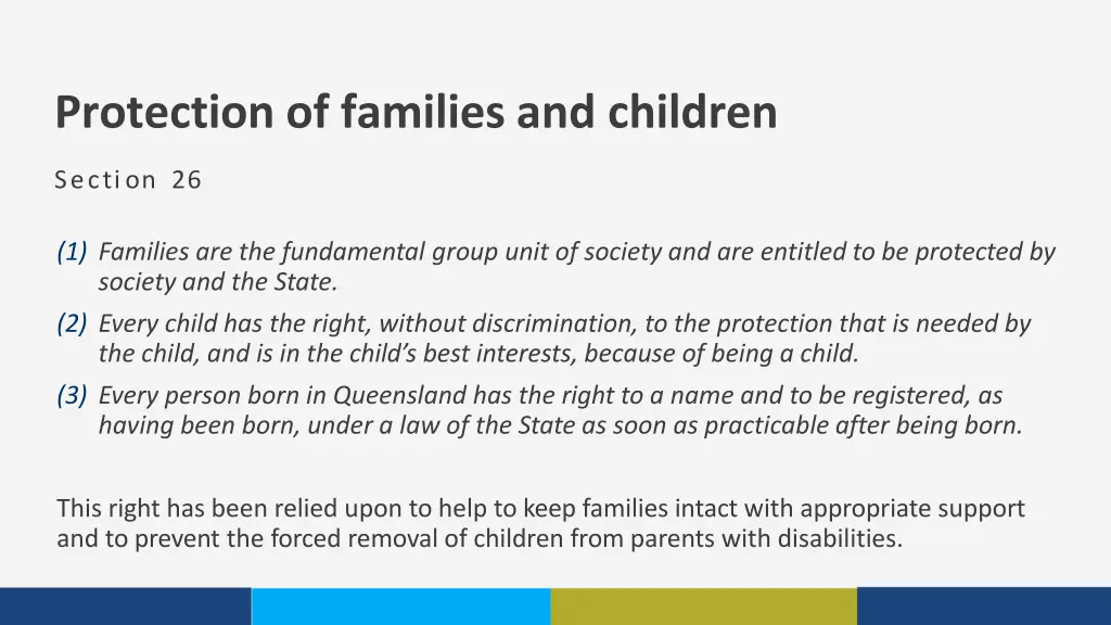 protection of families and children