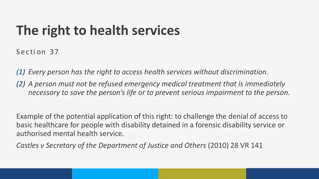 the right to health services