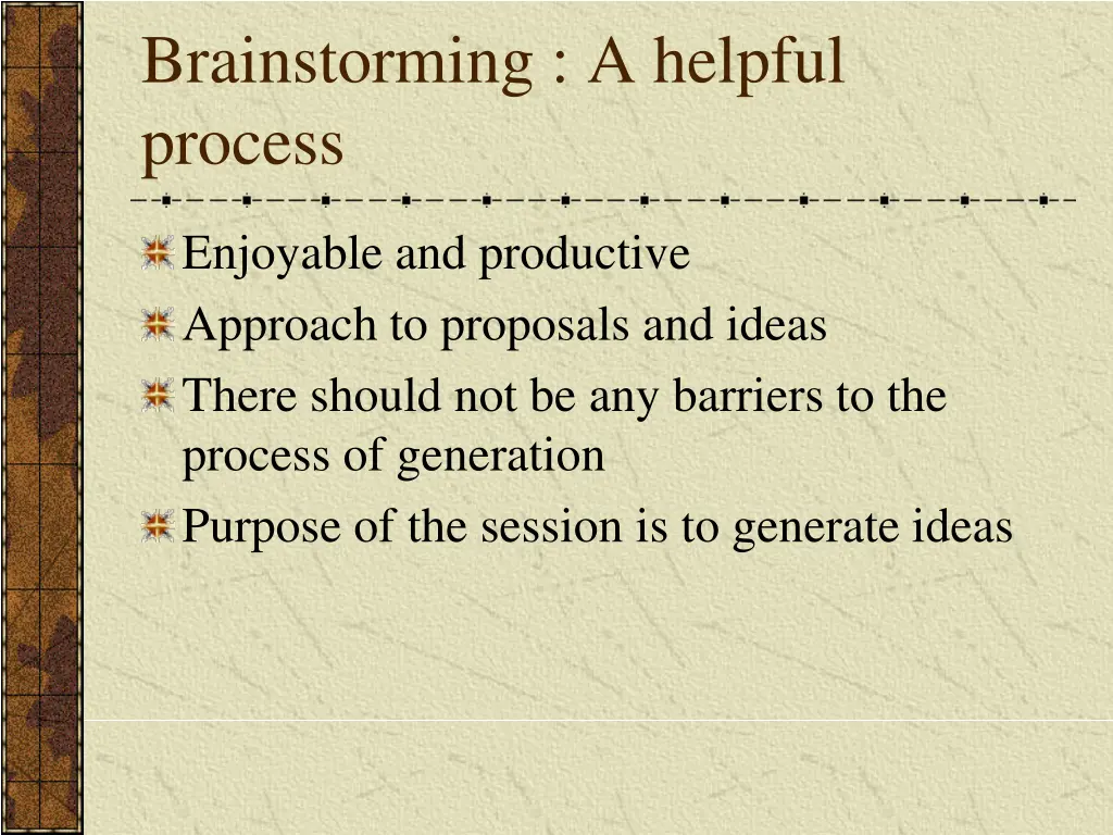brainstorming a helpful process