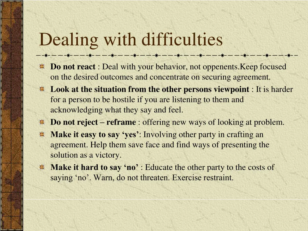 dealing with difficulties 1