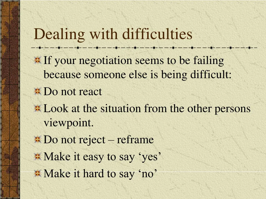 dealing with difficulties