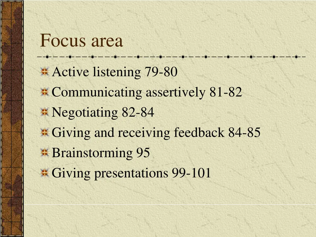 focus area