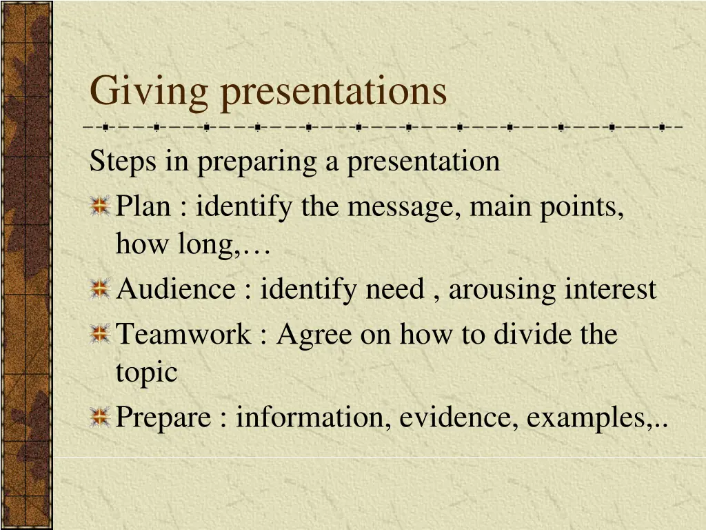 giving presentations 1