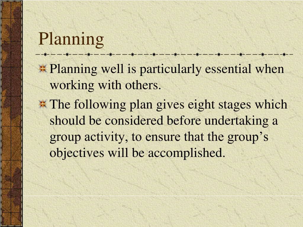 planning