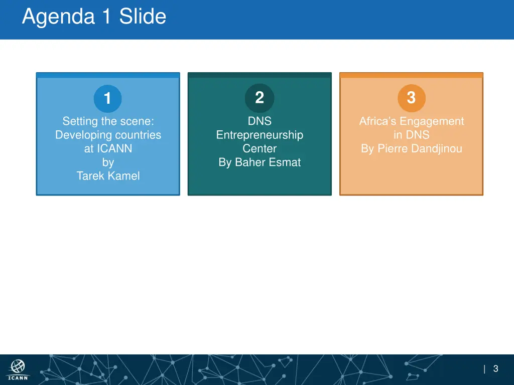 agenda 1 slide