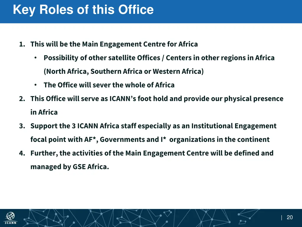 key roles of this office