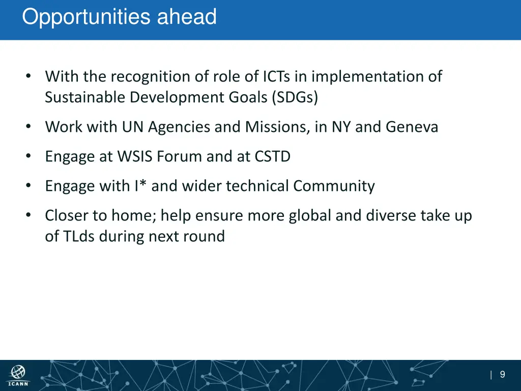 opportunities ahead