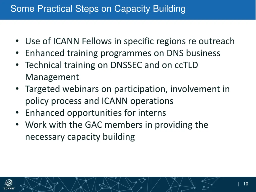 some practical steps on capacity building