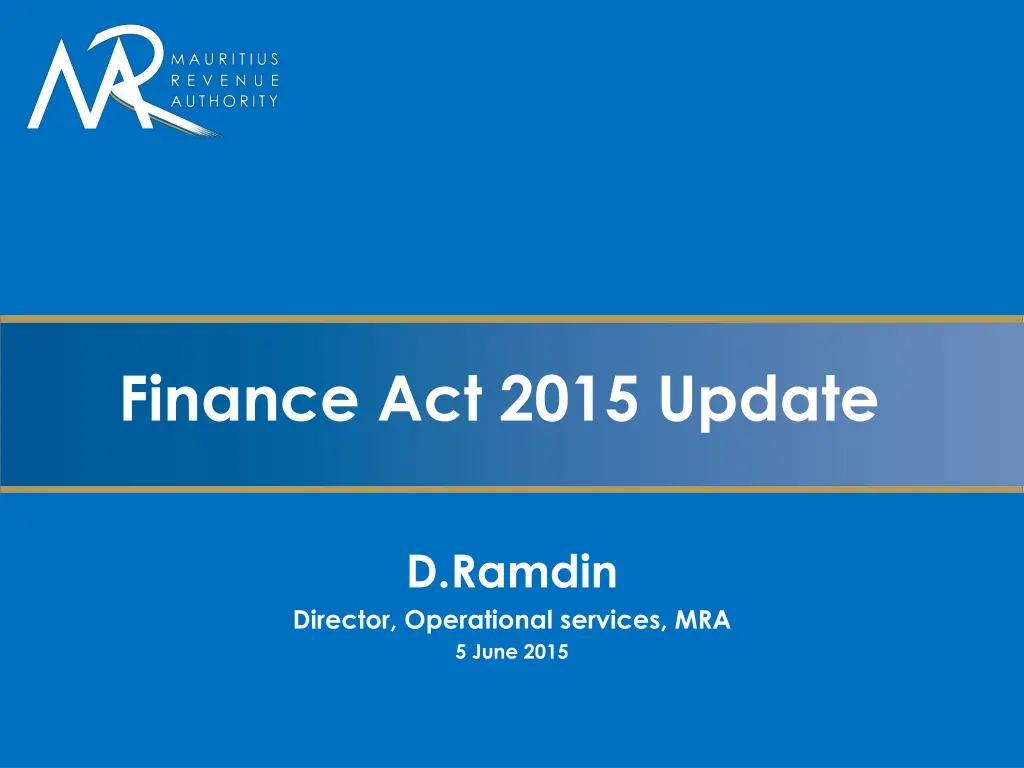 finance act 2015 update