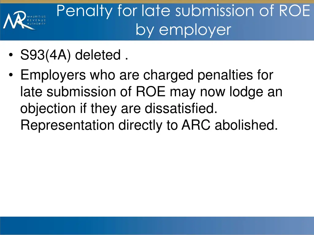 penalty for late submission of roe by employer