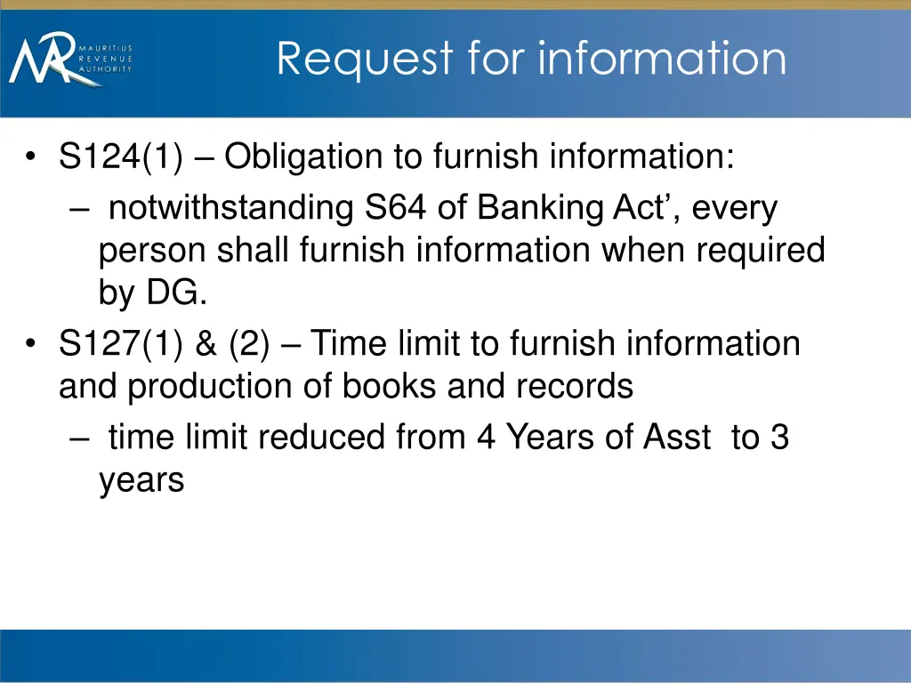 request for information