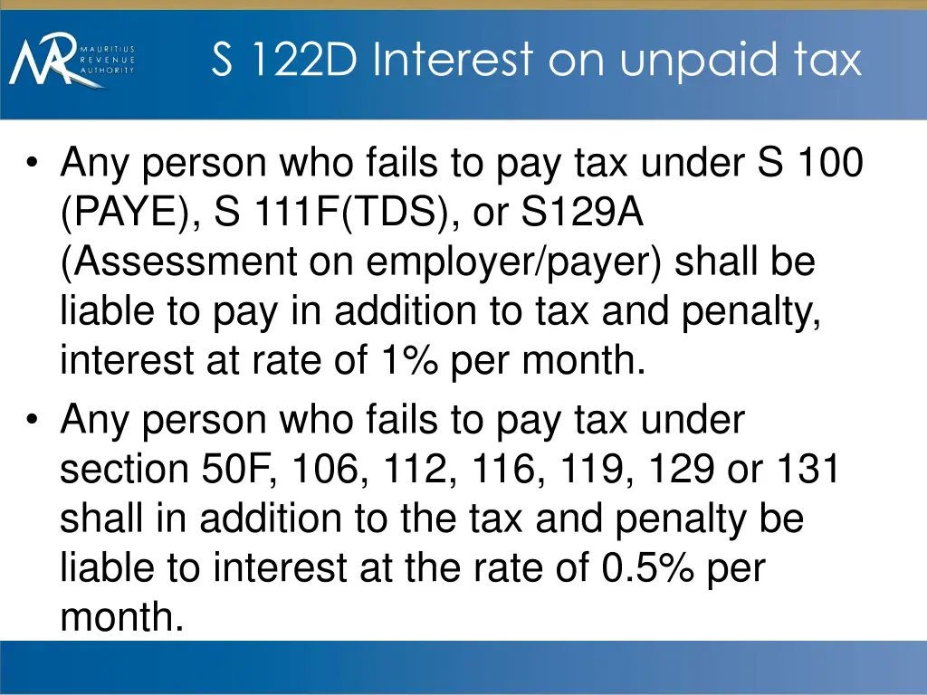 s 122d interest on unpaid tax