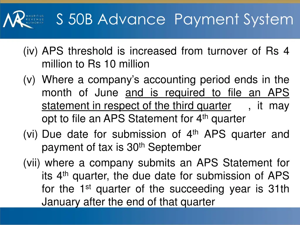 s 50b advance payment system 1
