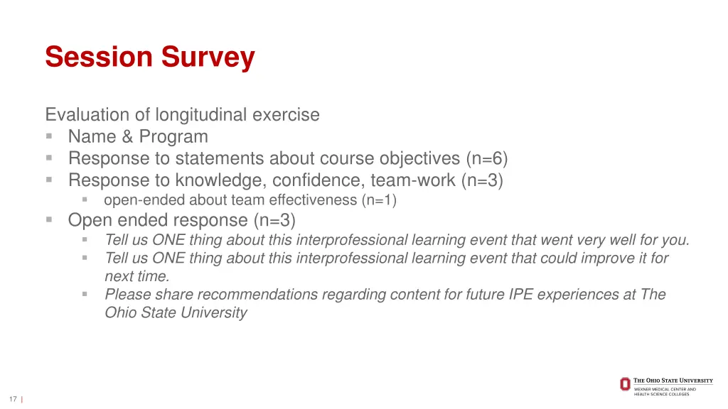 session survey