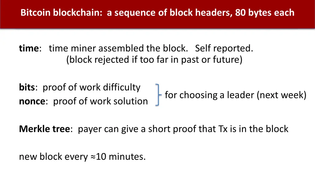 bitcoin blockchain a sequence of block headers
