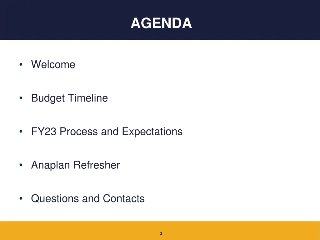 agenda