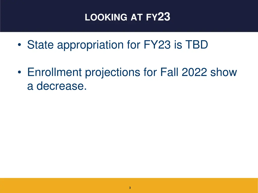 looking at fy 23