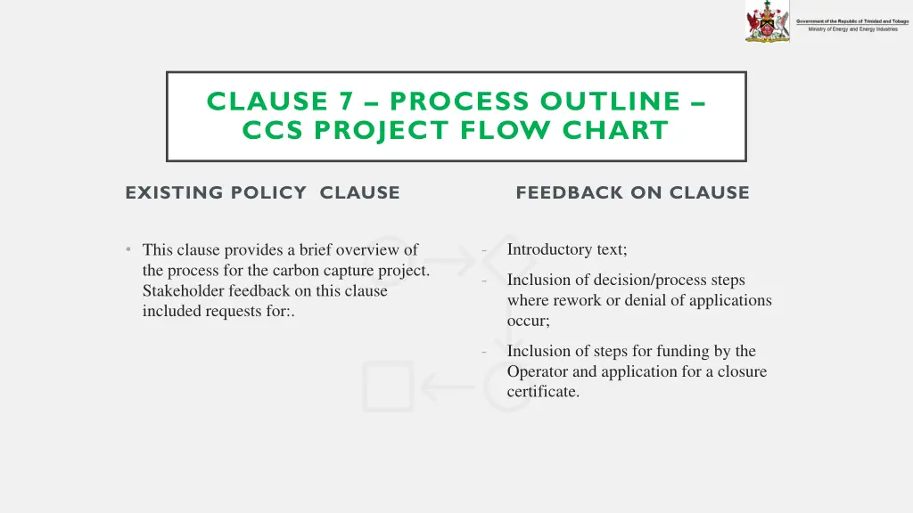 clause 7 process outline ccs project flow chart