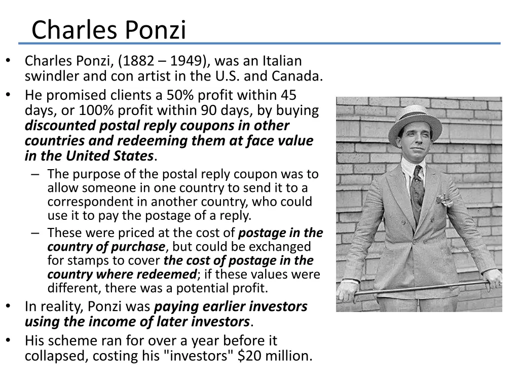 charles ponzi charles ponzi 1882 1949