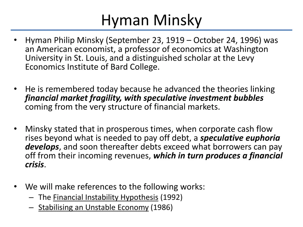 hyman minsky
