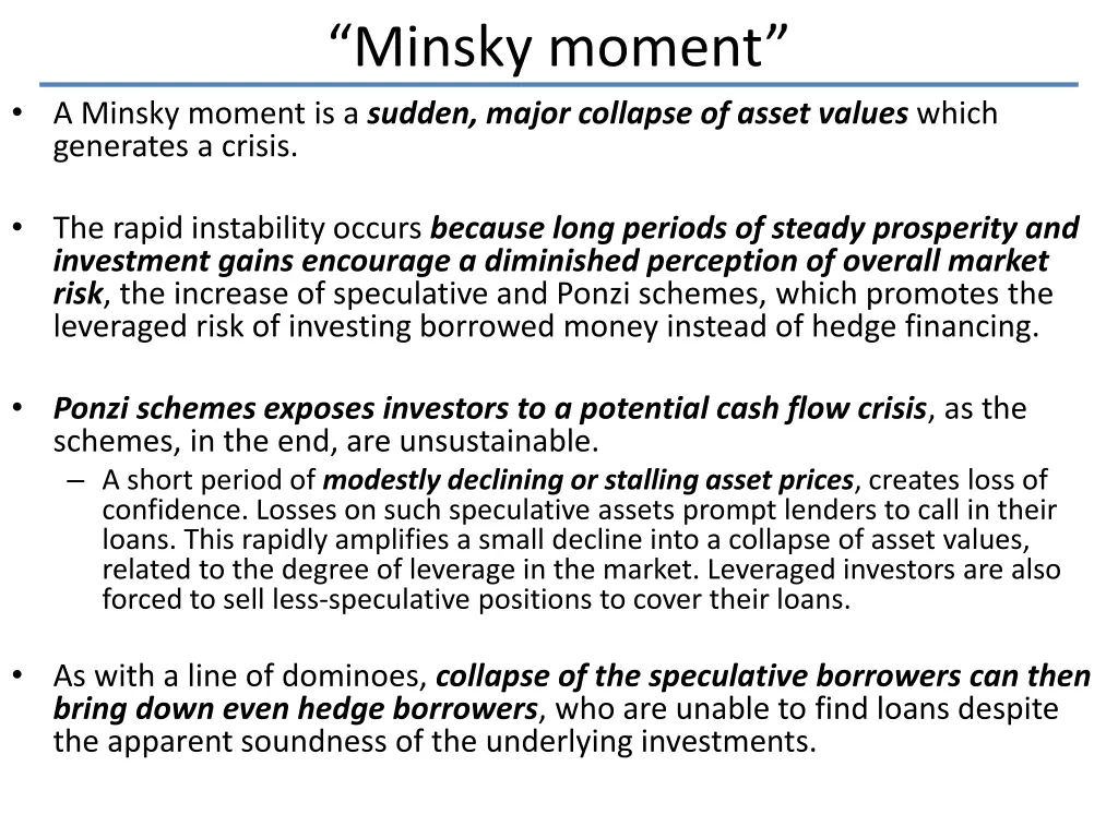 minsky moment
