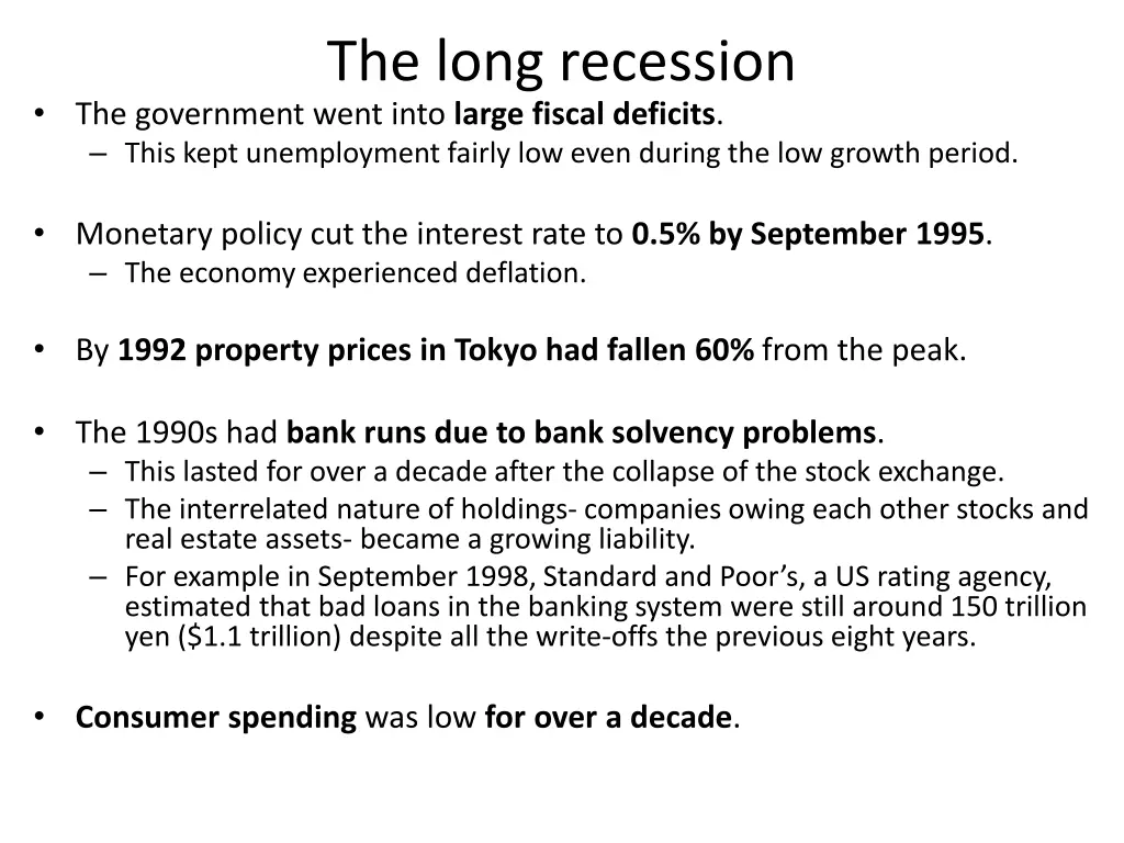 the long recession