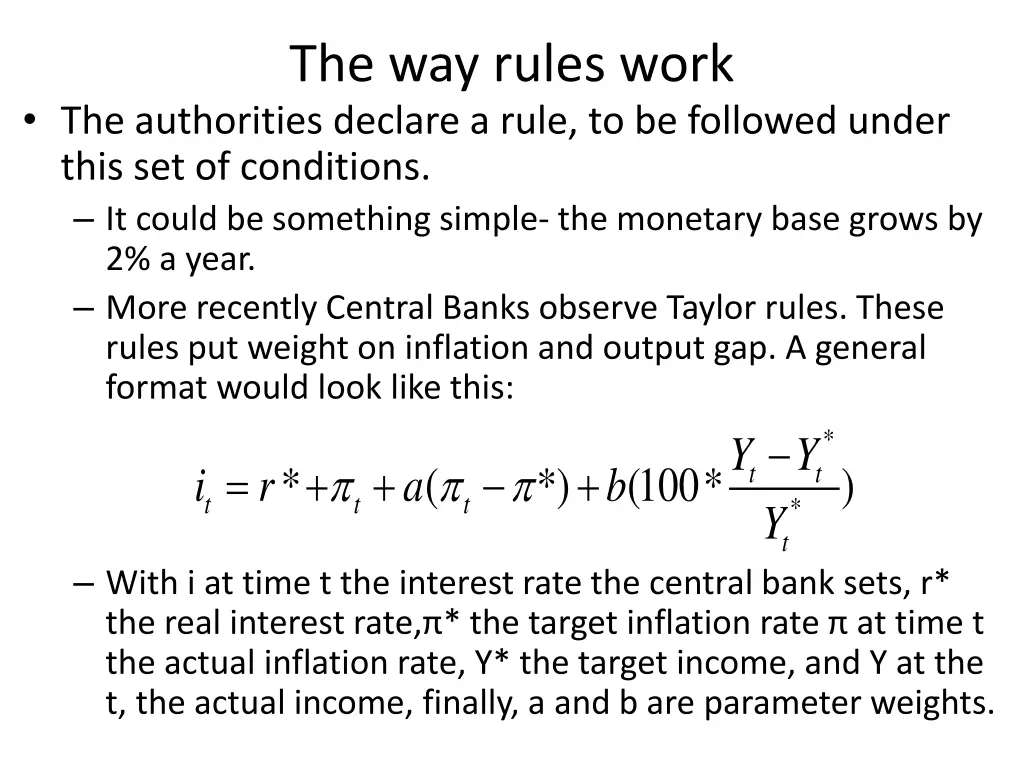 the way rules work