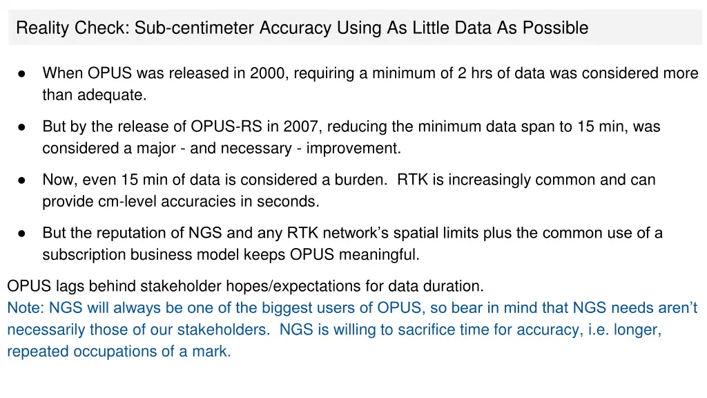 reality check sub centimeter accuracy using