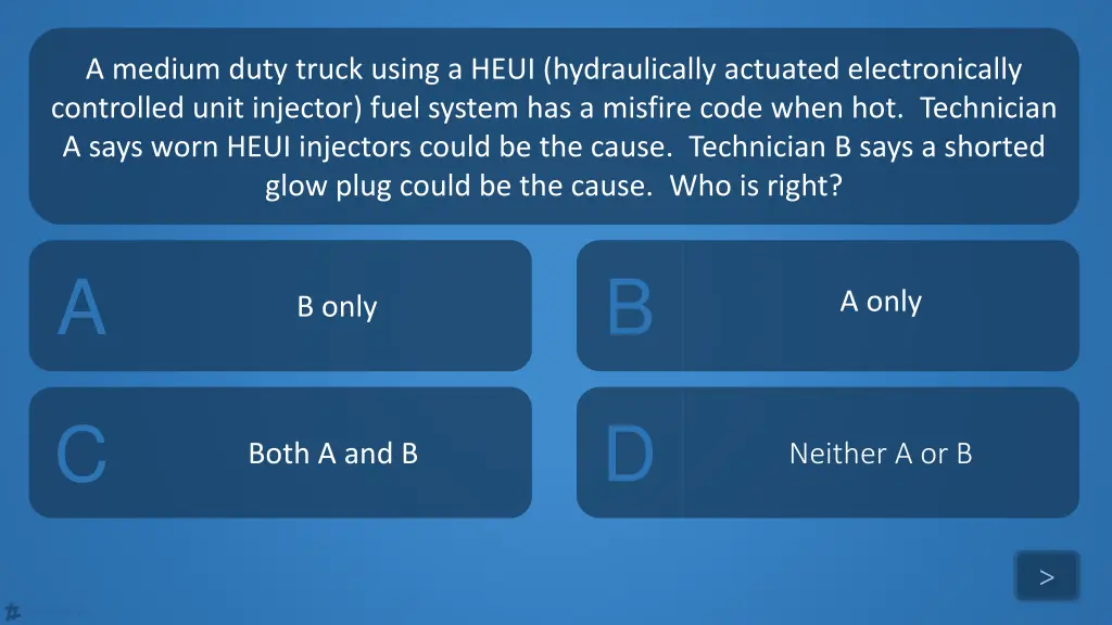 a medium duty truck using a heui hydraulically