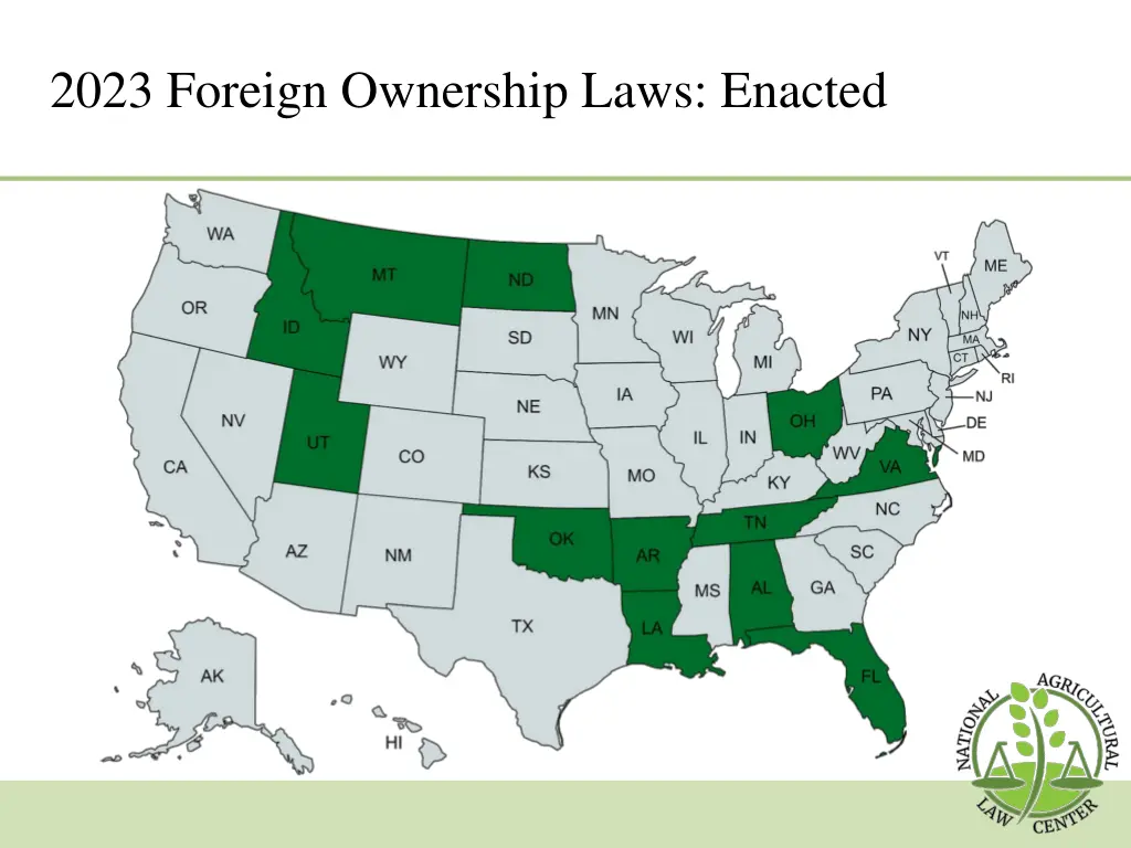 2023 foreign ownership laws enacted