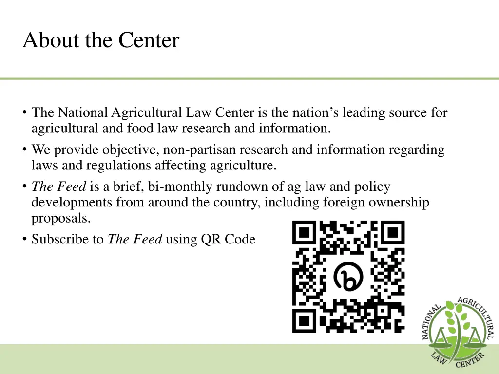 about the center