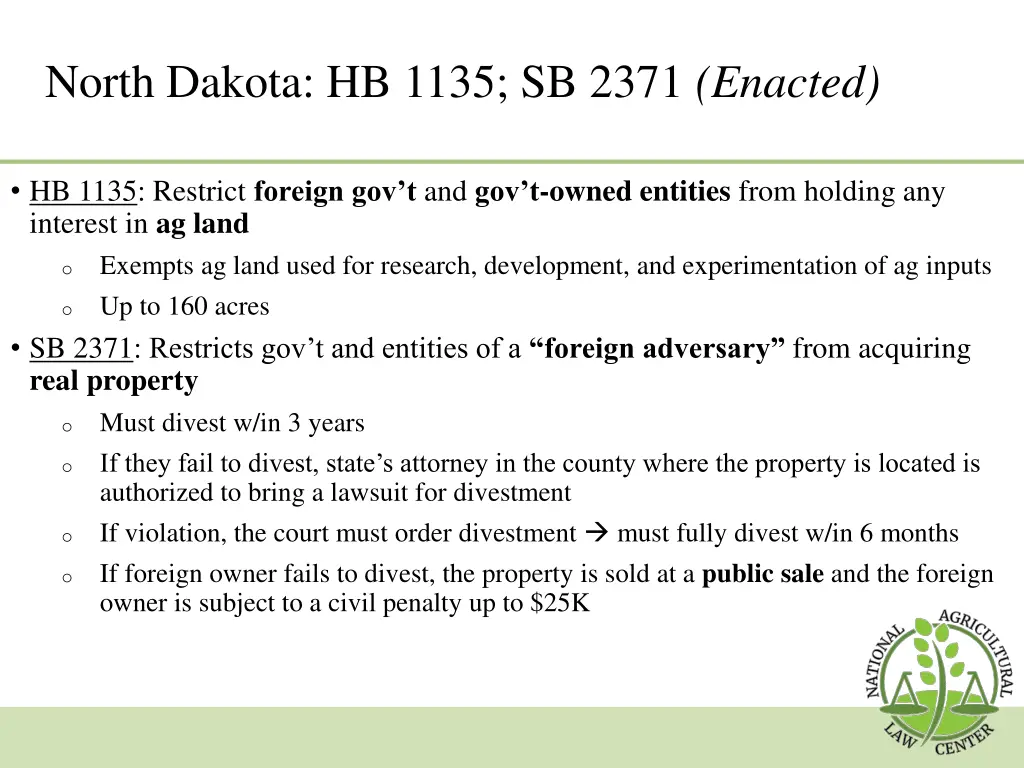 north dakota hb 1135 sb 2371 enacted