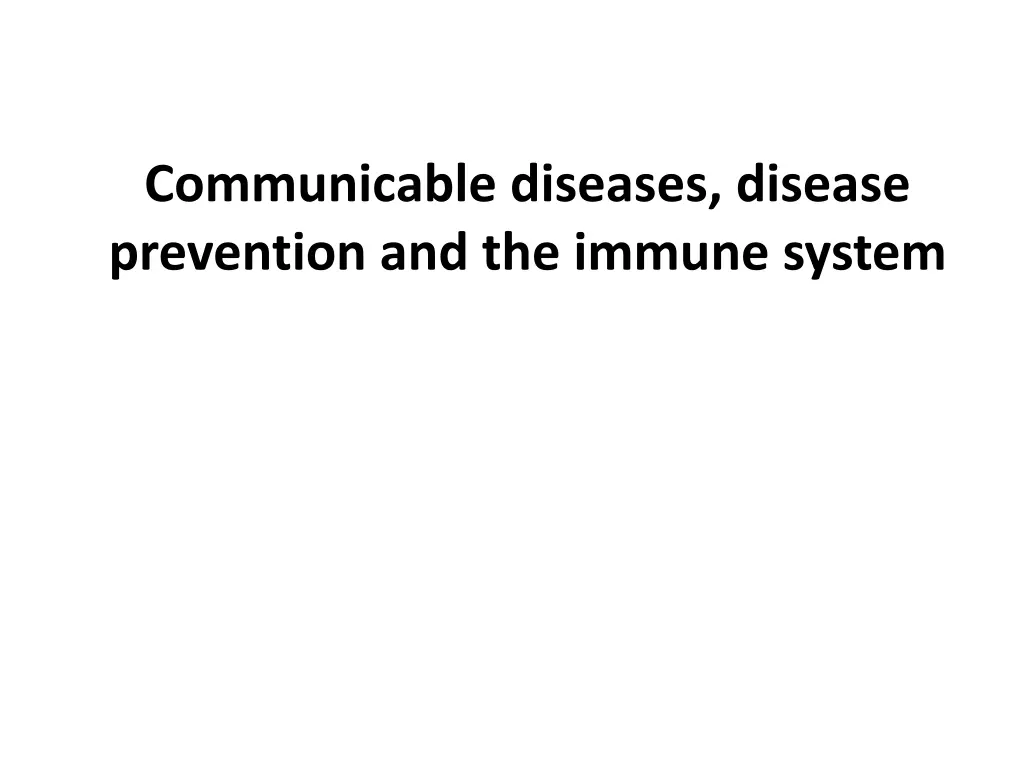 communicable diseases disease prevention