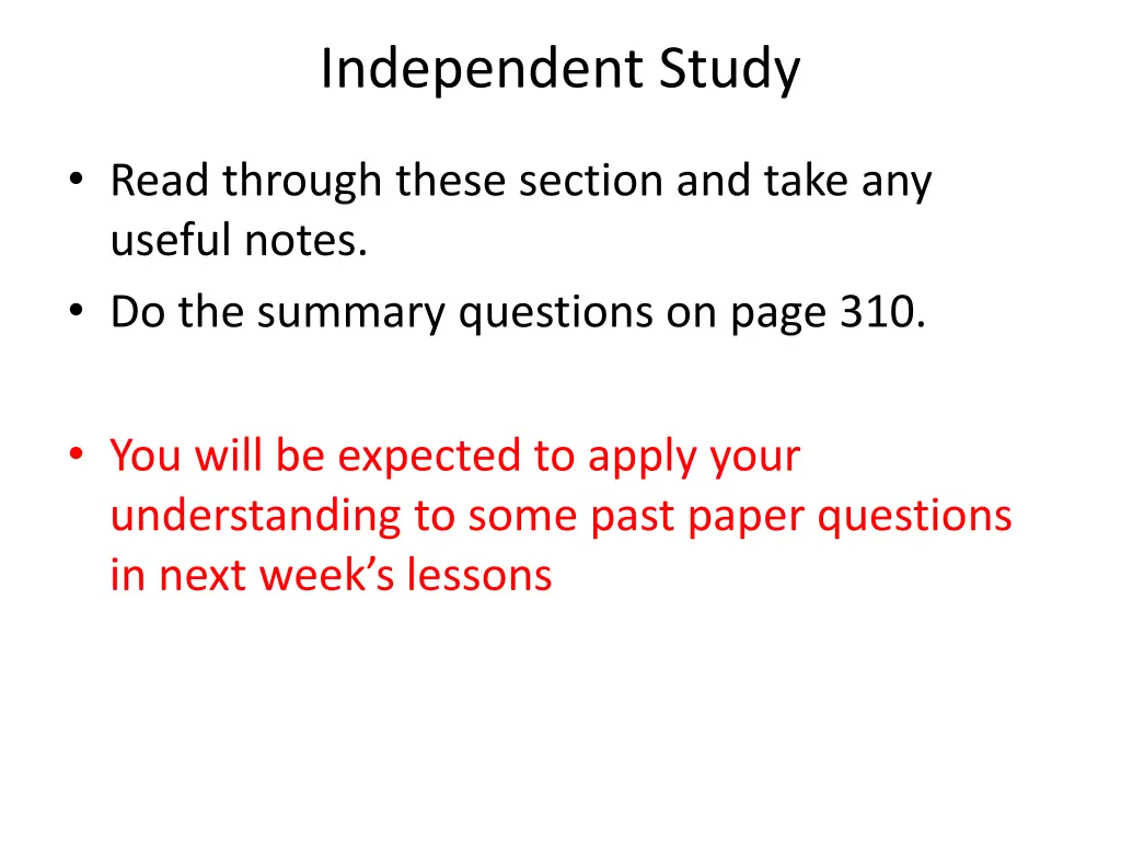 independent study