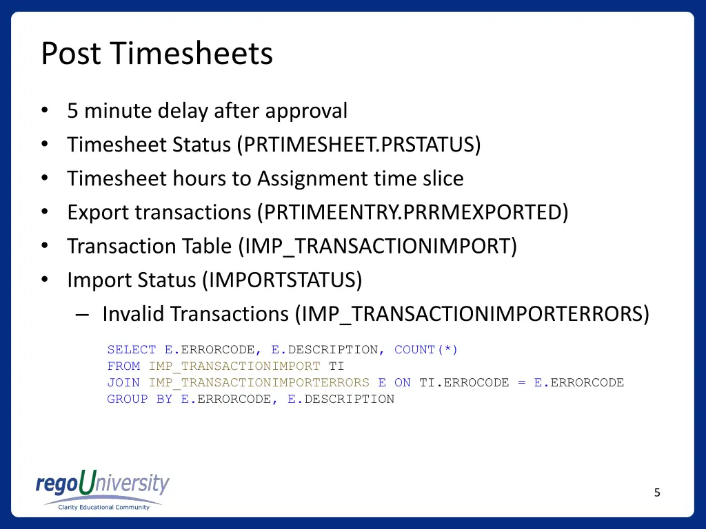 post timesheets