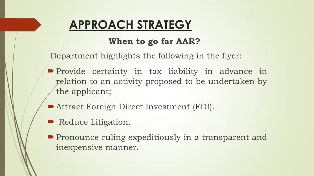 approach strategy