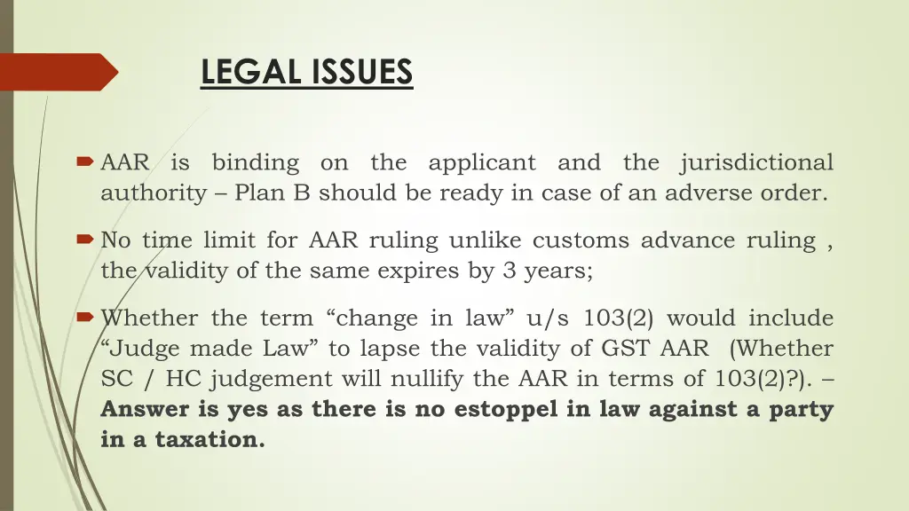 legal issues