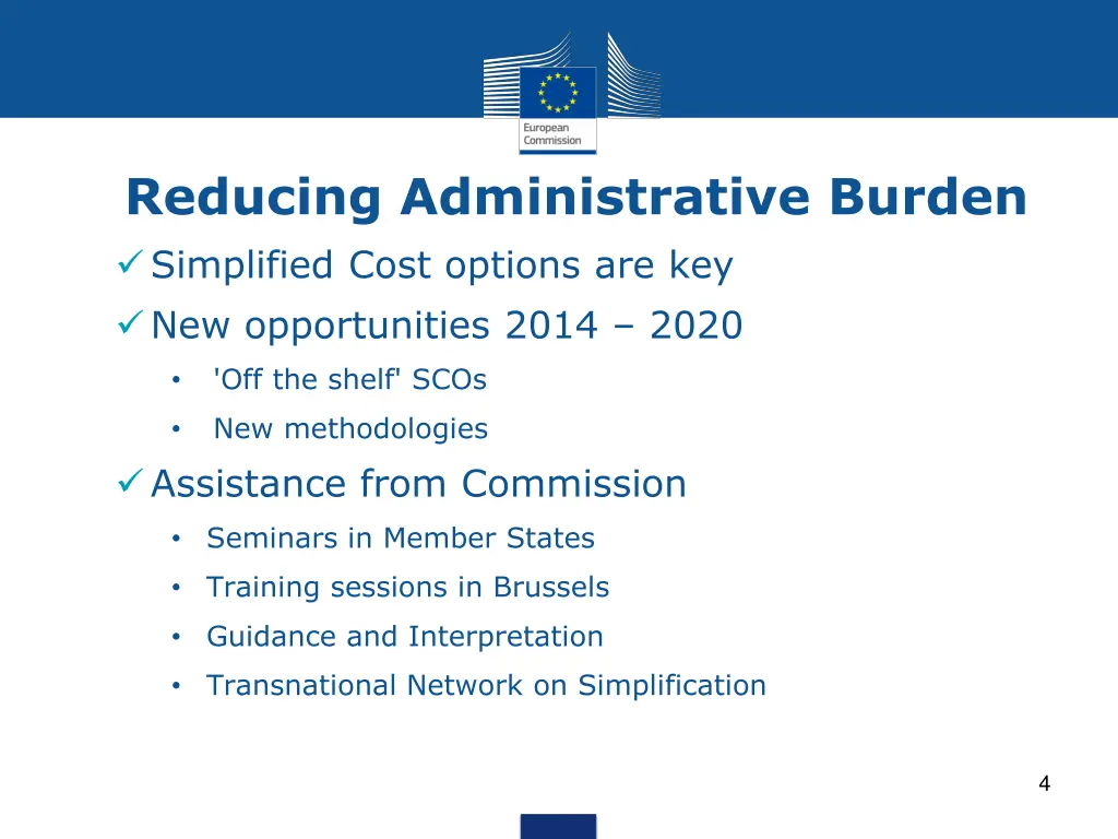 reducing administrative burden simplified cost