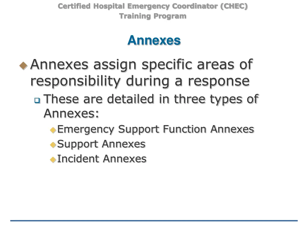 certified hospital emergency coordinator chec 3