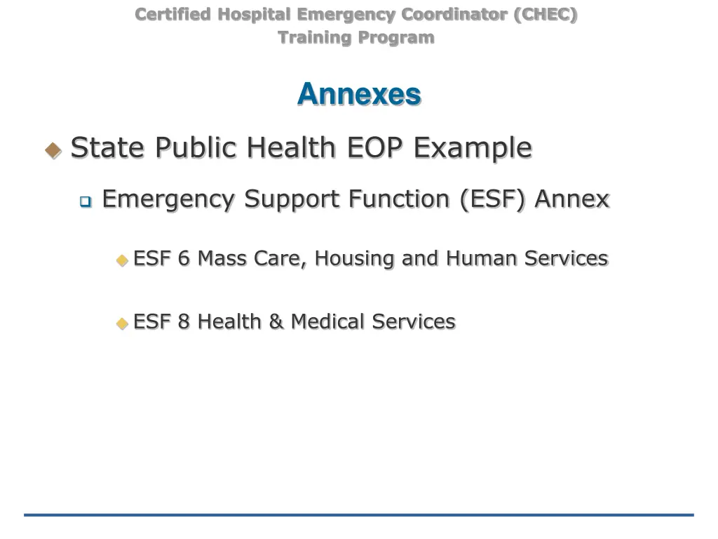 certified hospital emergency coordinator chec 4