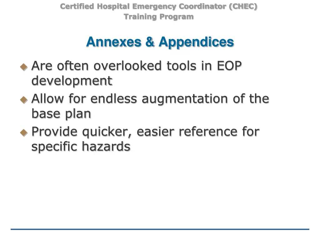 certified hospital emergency coordinator chec 9
