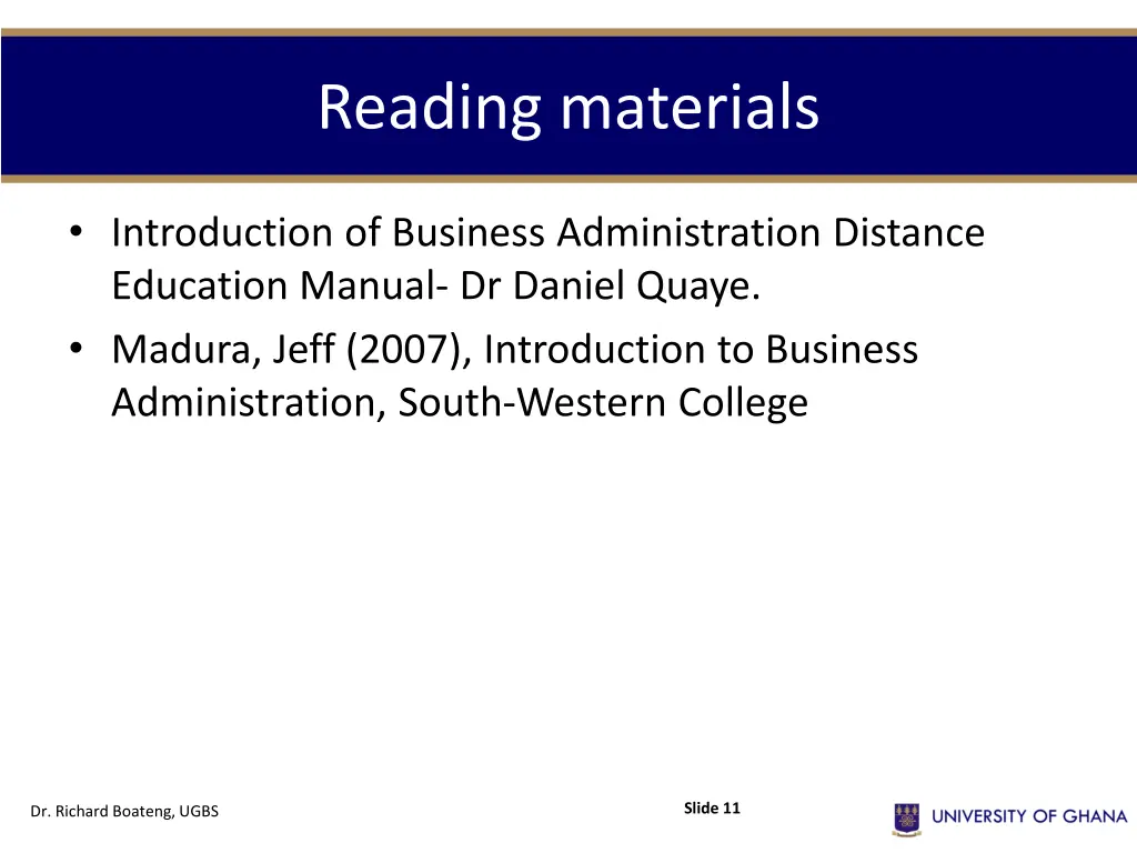 reading materials