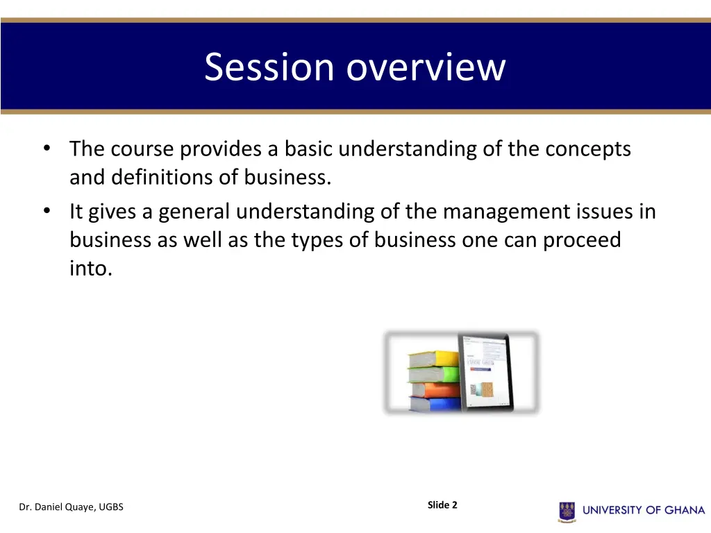 session overview