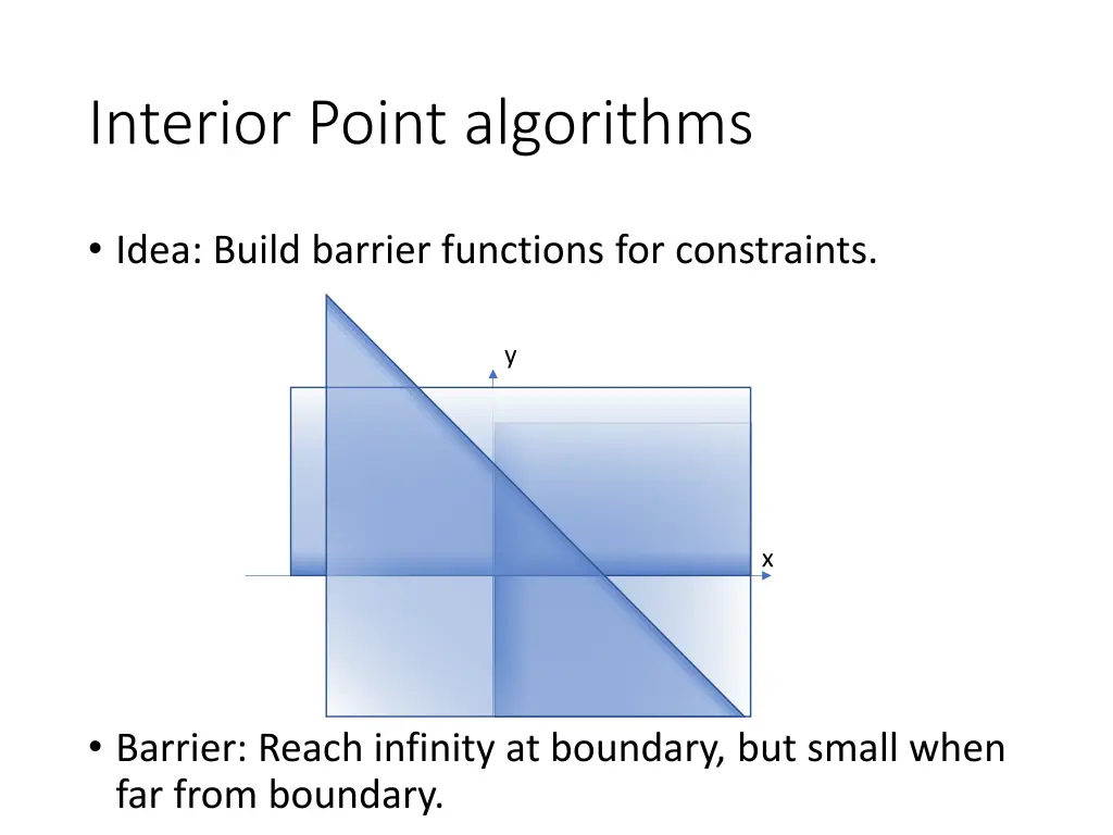 interior point algorithms