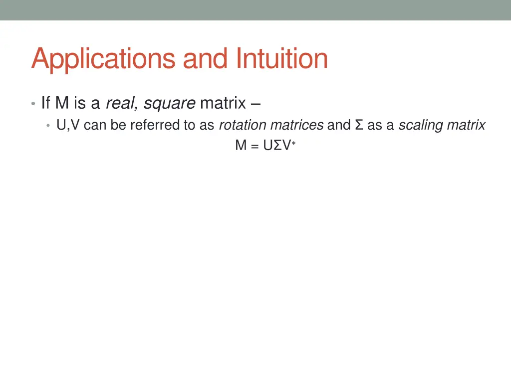 applications and intuition