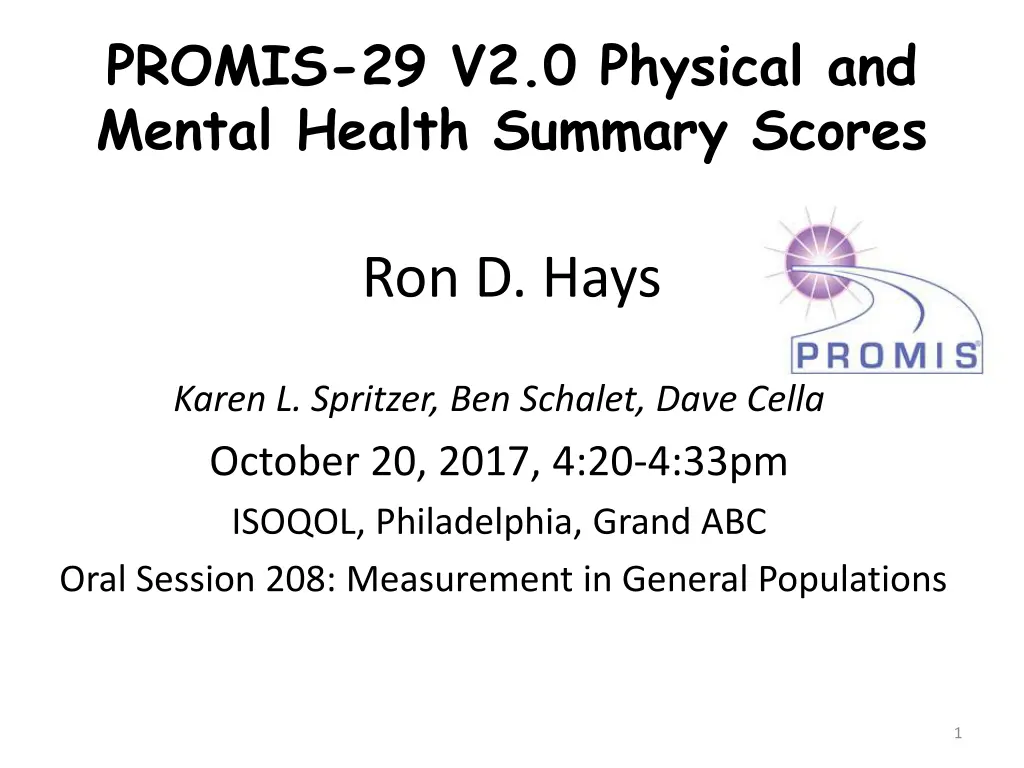 promis 29 v2 0 physical and mental health summary