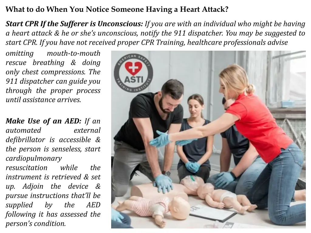 what to do when you notice someone having a heart