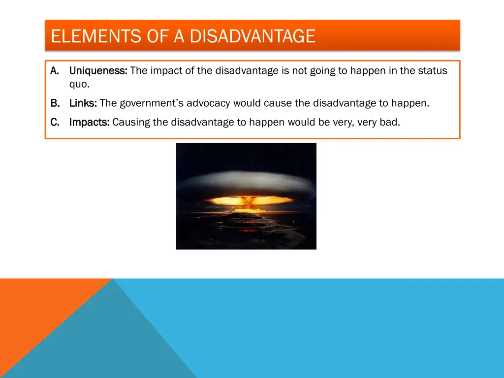 elements of a disadvantage