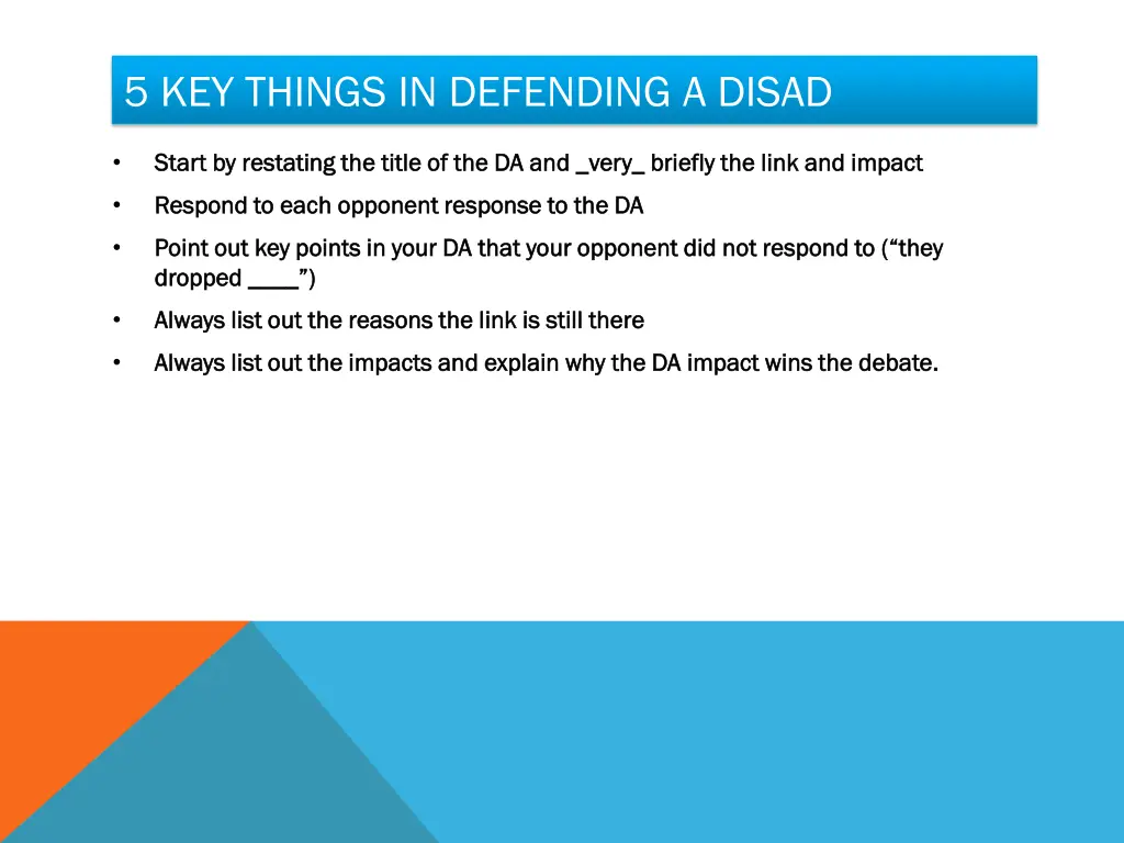 responding to arguments 5 key things in defending